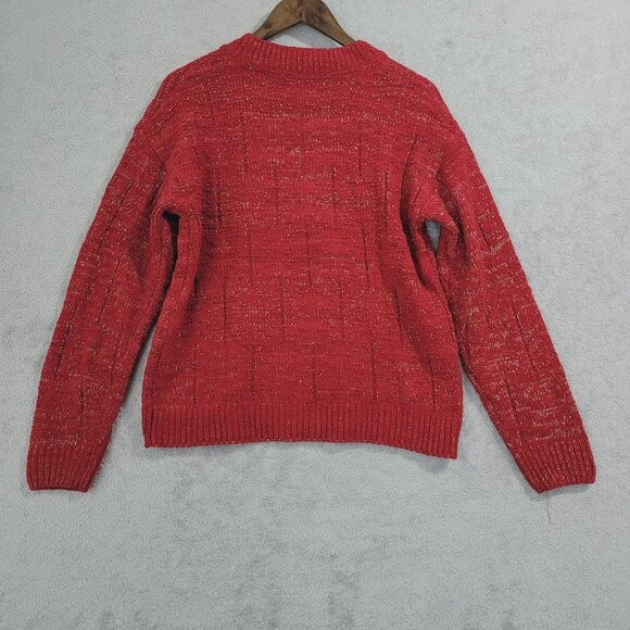 NEW Weatherproof Vintage Womens L Textured Knit Sweater Crew neck Shimmer// 26CT - Picture 2 of 7